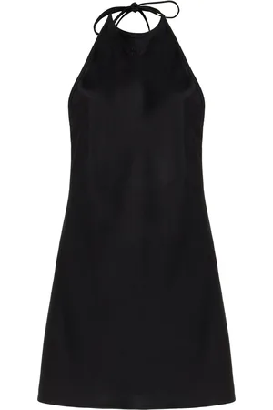 Miu Miu Envers Satin Halter Mini Dress
