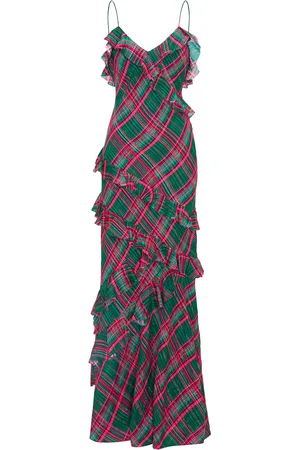LOVESHACKFANCY Rialto Ruffled Silk-Blend Maxi Dress