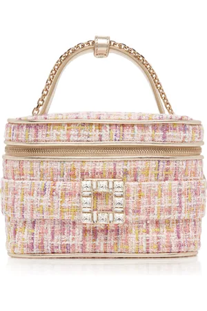 Roger Vivier Crystal-Buckle Tweed Vanity Bag