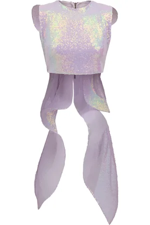 MATICEVSKI Substance Sequined Crop Top