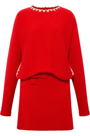SIEDRES Mily Embroidered Knit Mini Dress