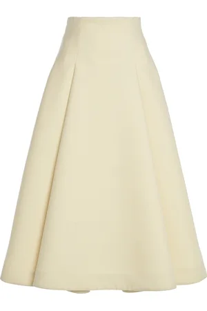 Bottega Veneta Compact-Knit Wool Midi Skirt