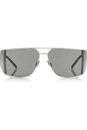 Saint Laurent Aviator-Frame Metal Sunglasses