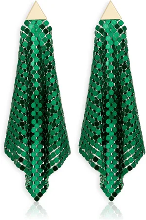 Paco rabanne Pixel Flow Gold-Tone Chainmail Earrings