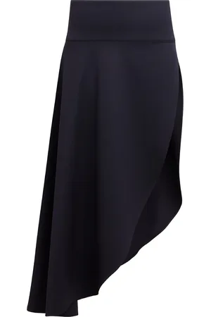 Alaïa Asymmetric Merino Wool Maxi Skirt