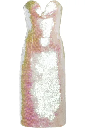 Bottega Veneta Sequin Bustier Midi Dress