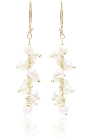 Ten Thousand Things Short Spiral 18K Yellow Gold Pearl Earrings