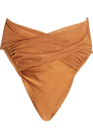 Andrea Iyamah Ubu High-Waisted Criss-Cross Bikini Bottoms