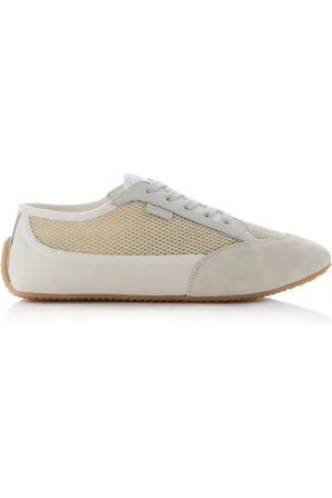 The Row Bonnie Suede-Trimmed Canvas Sneakers