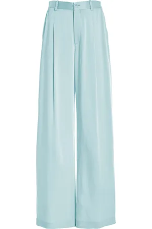 LAPOINTE Pleated Satin Wide-Leg Pants