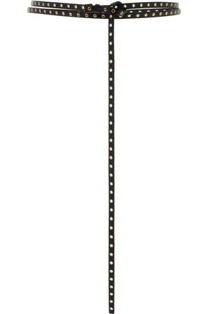 Alaïa Grommet-Detailed Leather Mini Belt