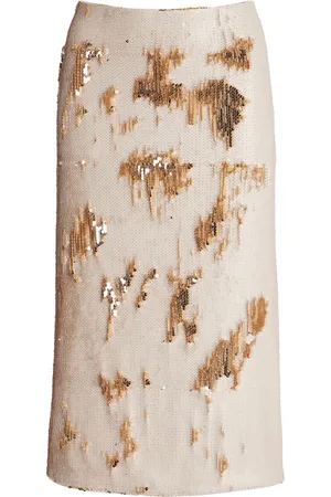 BEVZA Dew Sequined Midi Skirt