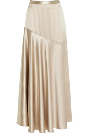ADAM LIPPES Tess Silk Satin Crepe Midi Skirt