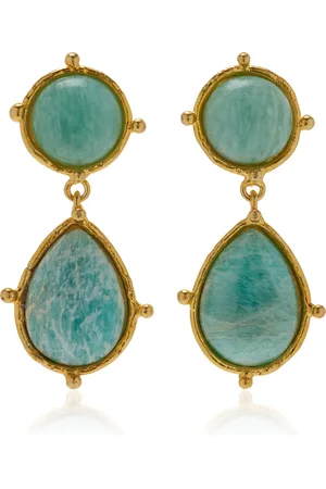 Sylvia Toledano Pierres 22K Gold-Plated Labradorite Earrings