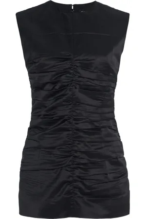 DEL CORE Ruched Satin Sleeveless Top