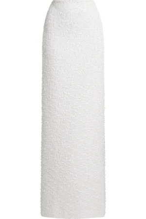 Balenciaga Cotton Tweed Maxi Column Skirt