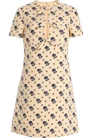 VALENTINO GARAVANI Floral Wool-Silk Mini Dress
