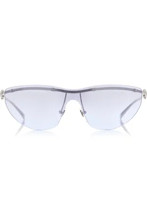 Gucci Mask-Frame Metal Sunglasses