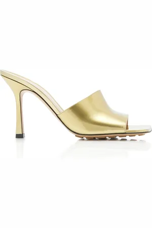Bottega Veneta Mirror Stretch Leather Slide Sandals
