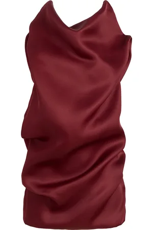 Khaite Luola Draped Silk Mini Dress
