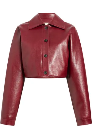 Khaite Sue Cropped Leather Jacket