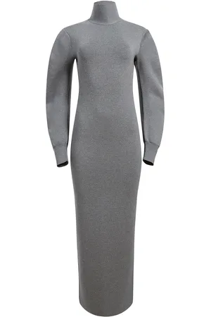 Khaite Storm Turtleneck Merino-Blend Maxi Dress