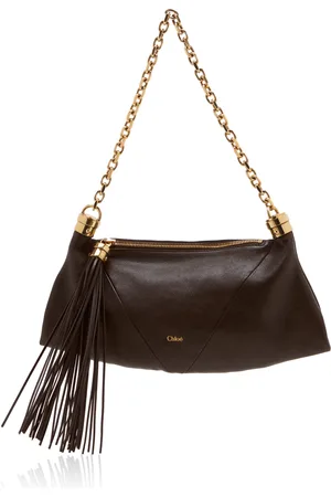 Chloé Tassel-Embellished Leather Foulard Bag