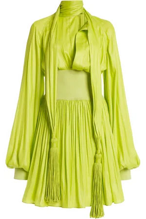 Bottega Veneta Tassel-Detailed Chintzed Mini Dress
