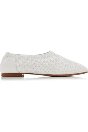 Simkhai Eden Woven Vegan-Leather Ballet Flats
