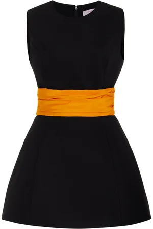 Carolina Herrera Cummerbund Stretch-Wool Top