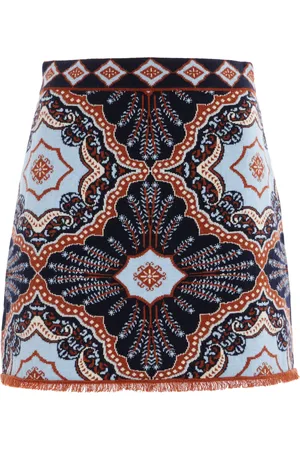 Cara Cara Lindy Printed Wool-Cashmere Mini Skirt