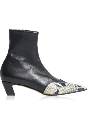Khaite Dallas Leather Ankle Boots