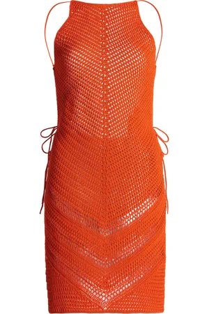 Bottega Veneta Crocheted Open-Back Mini Dress