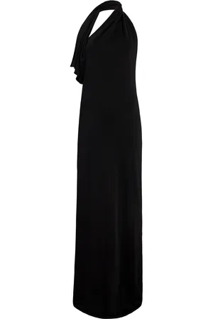Khaite Roza Draped Jersey Halter Maxi Dress
