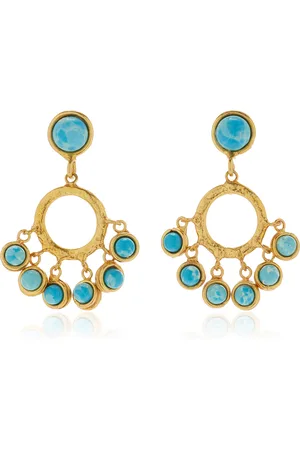 Sylvia Toledano Boho 22K Gold-Plated Larimar Earrings