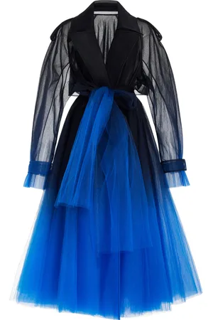 Oscar de la Renta Ombre-Dyed Tulle Opera Coat