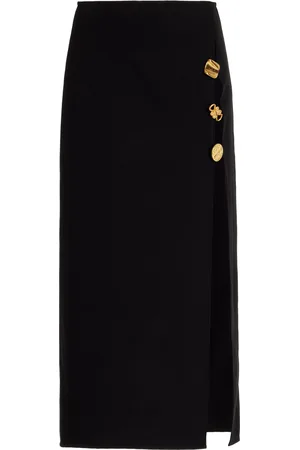 FRANCOISE Exclusive Emanuelle Button-Detailed Deadstock Jersey Maxi Skirt