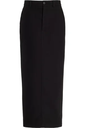 WARDROBE.NYC Cotton Drill Maxi Column Skirt