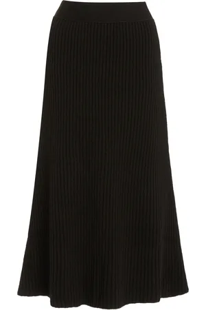 Bottega Veneta Ribbed-Knit Wool Midi Skirt
