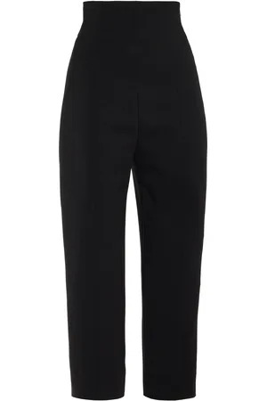 Carolina Herrera High-Waist Stretch-Wool Capri Pants
