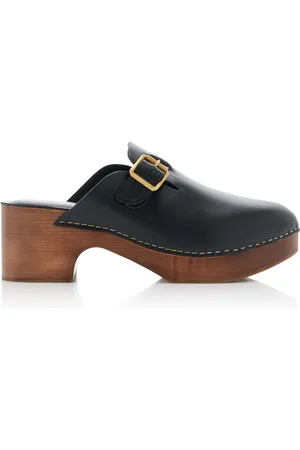 Golden Goose Buckle-Detailed Leather Clogs