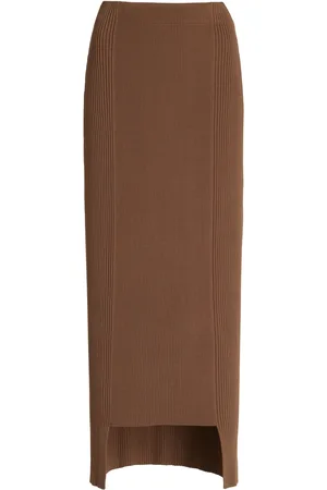 By Malene Birger Ribbed-Knit Midi Skirt