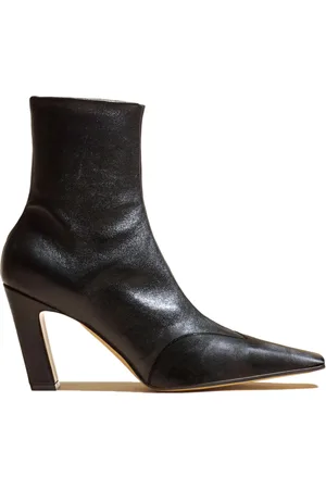 Khaite Nevada Leather Ankle Boots