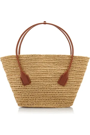 Bottega Veneta Medium Arco Crochet Raffia Tote Bag