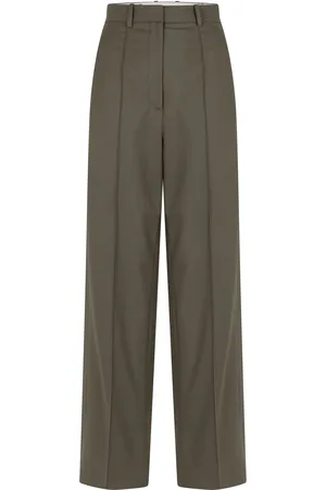 Heirlome Antonella Tailored Stretch-Wool Straight-Leg Pants