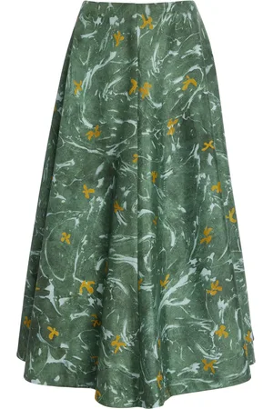 Altuzarra Varda Printed Silk Midi Skirt