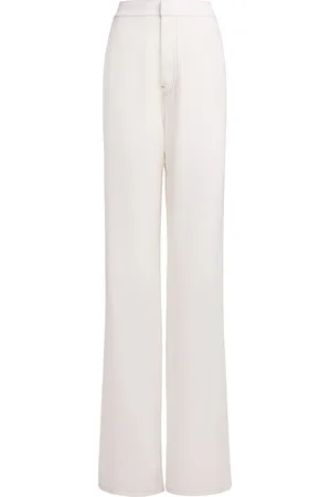 Alaïa Fluid Wool-Blend Straight-Leg Pants