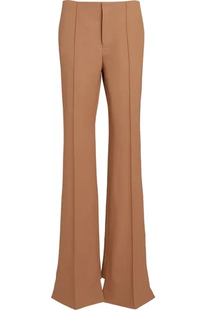 Chloé Broken-Heel Low-Rise Wool Pants