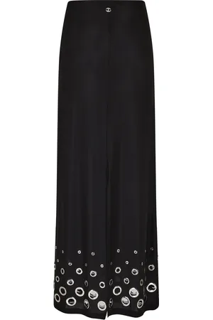 Paco rabanne Eyelet-Detailed Cupro Maxi Skirt