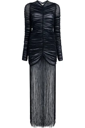 Khaite Guisa Fringed Silk-Blend Maxi Dress